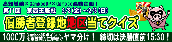 高知東西王座戦優勝者登録地地区当てクイズ！