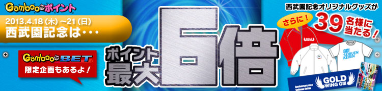 ポイント最大6倍！西武園記念＆Gambooポイントキャンペーン