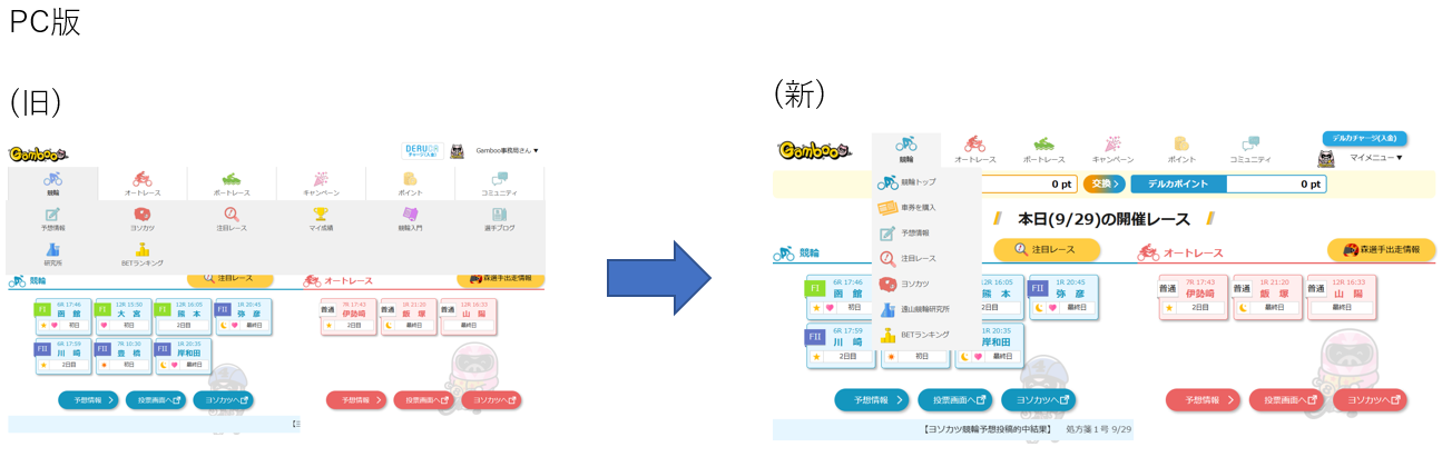 Gambooメニューデザインリニューアルのお知らせ